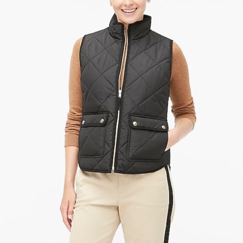 J. Crew Puffer Vest with Snap Pockets Size XS